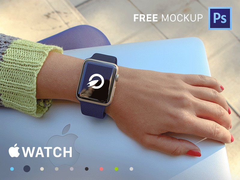 Free Apple Watch Mockups PSD