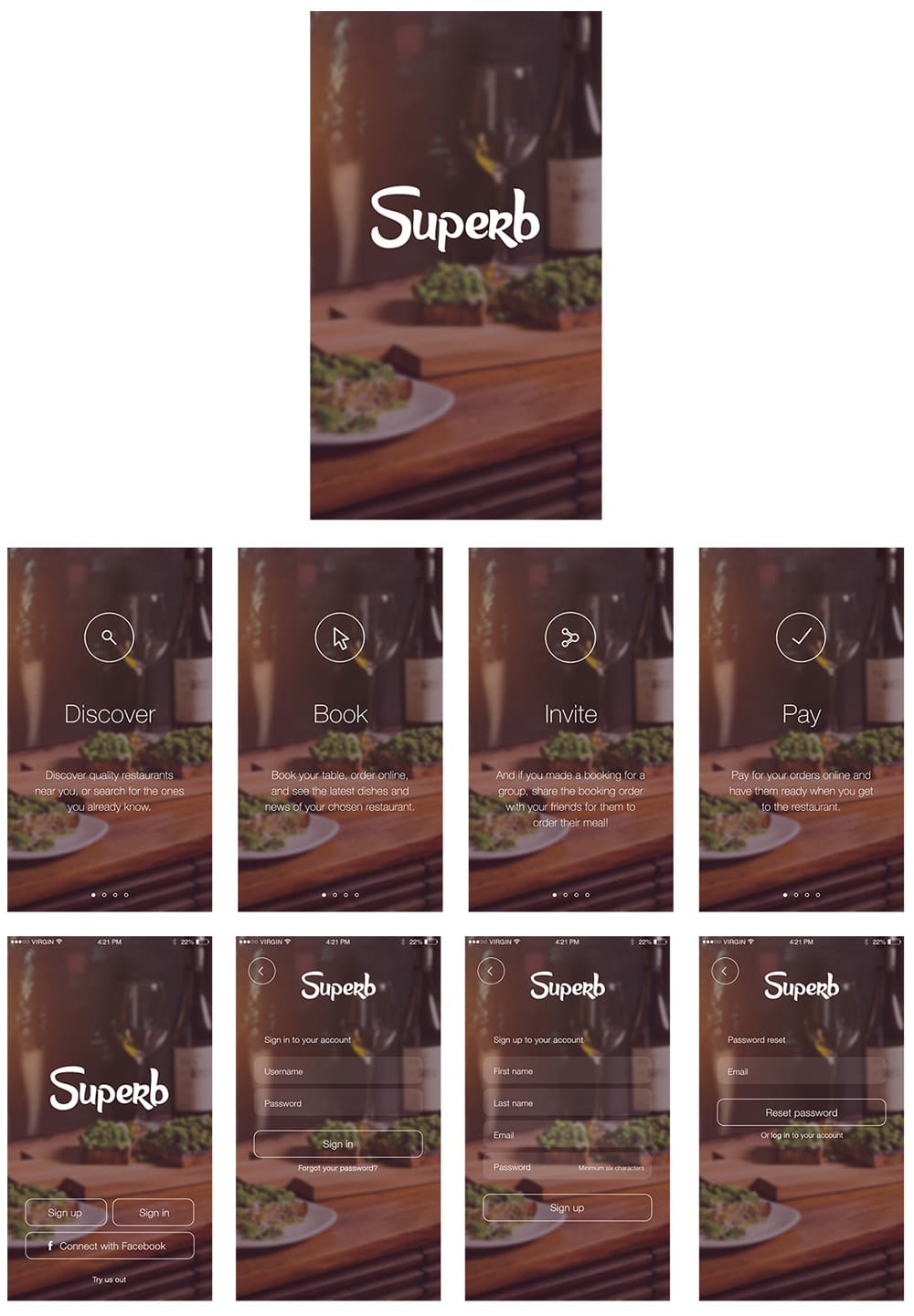 Free Booking App PSD