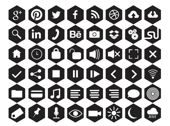 Free Hexagonal Icons