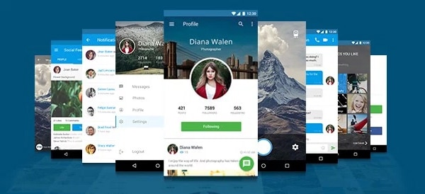 Free Mobile Application UI Template PSD