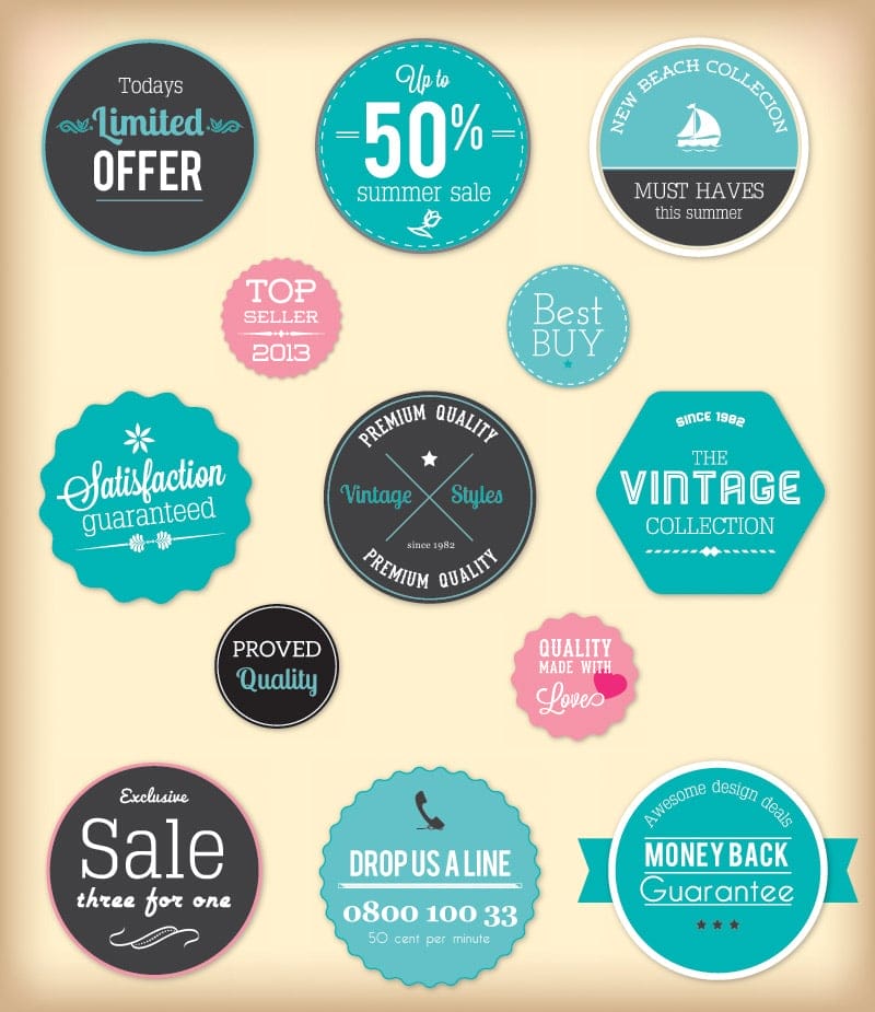 Free Retro Badges