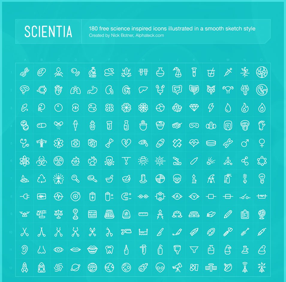 Free Vector File – 180 Science Icons