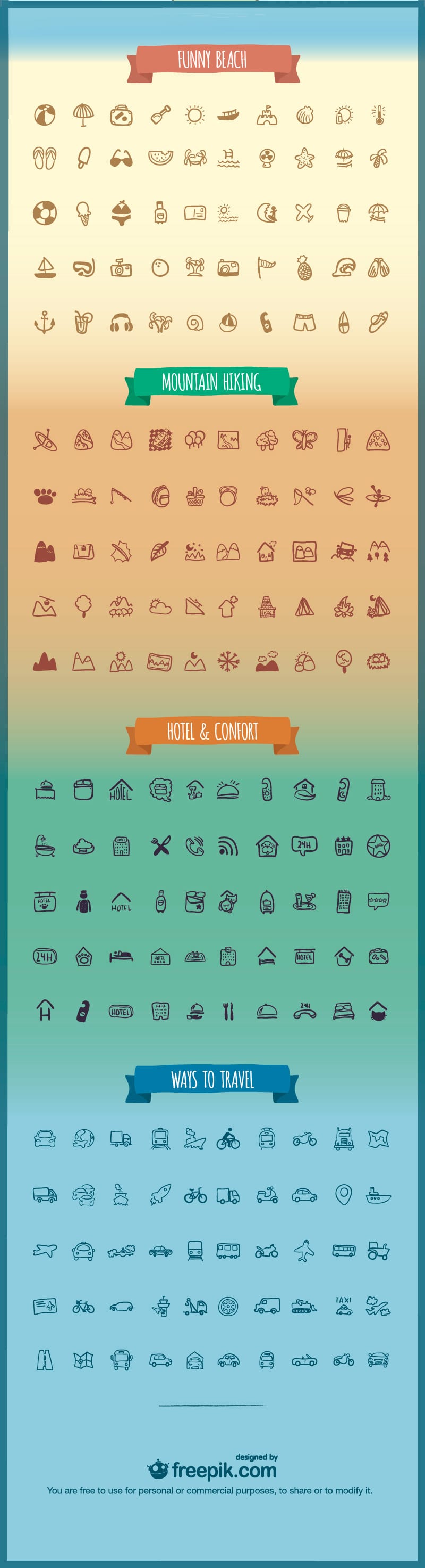 Holidays & Travel Icons Pack