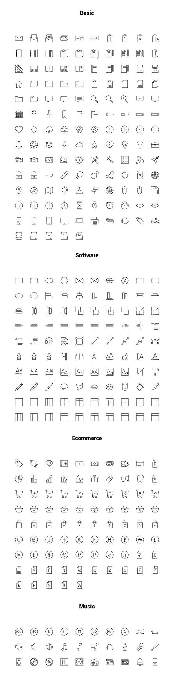 Linea Outline Iconset