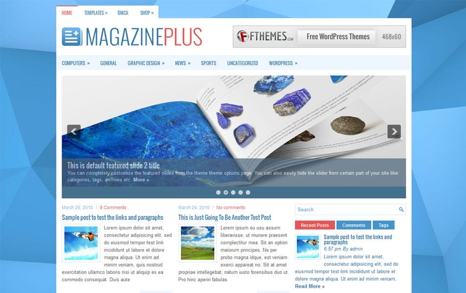 MagazinePlus Free Magazine WordPress Theme