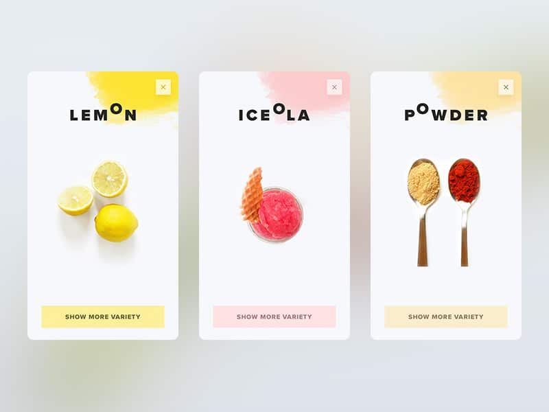 Minimal Food App UI PSD