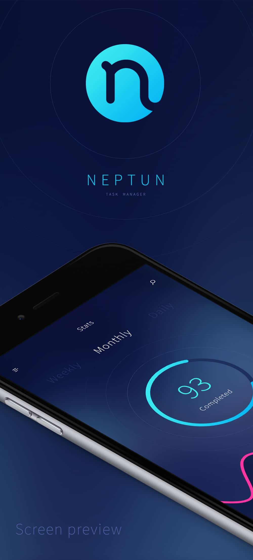 Neptun Mobile App UI PSD