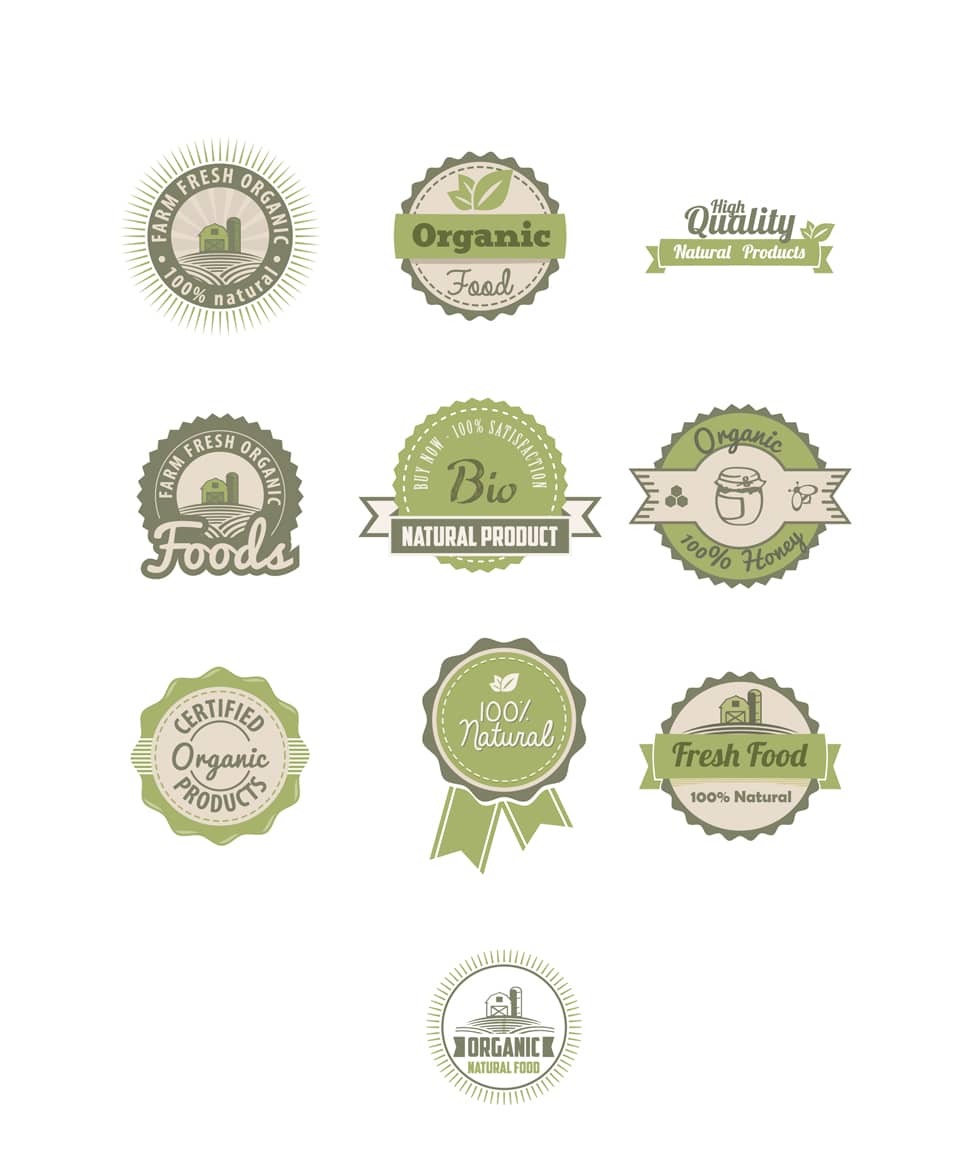 Organic Vector Badges
