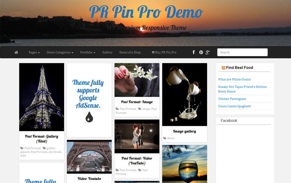 PR Pin WordPress theme