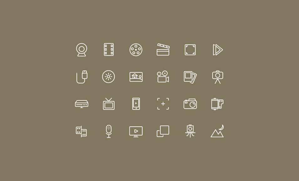 Photo & Video Icon Set