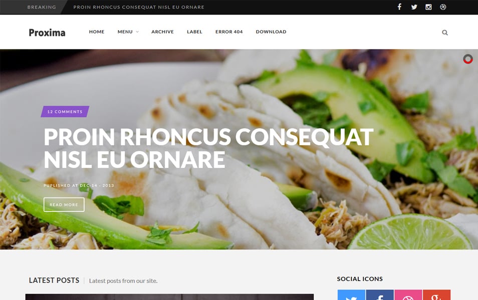 Proxima Responsive Blogger Template