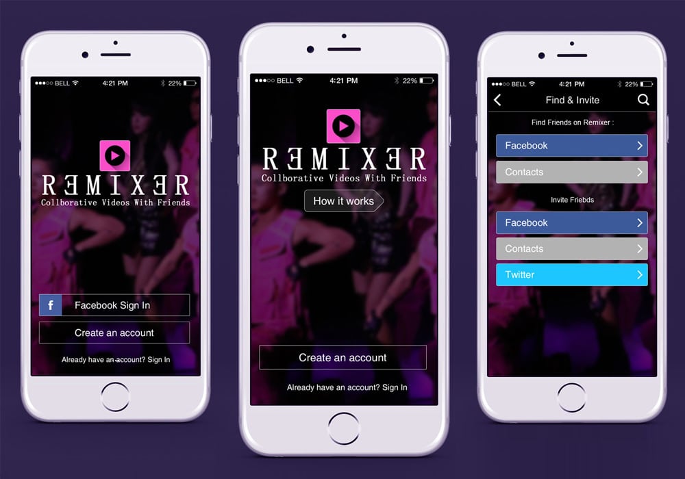 Remixer Music App UI PSD