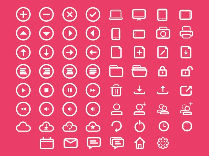 Rounded Icon Set