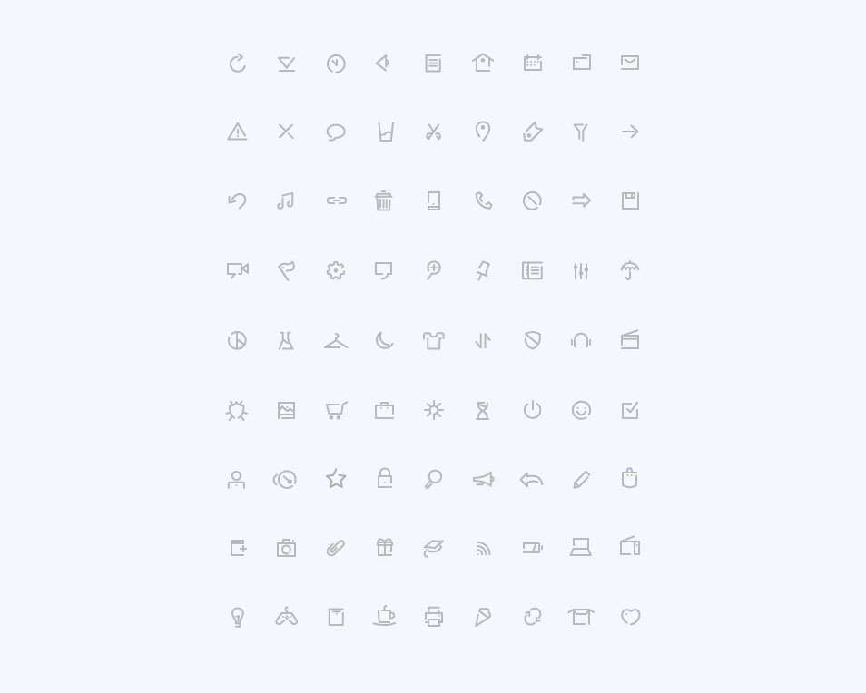 Simple Outline Icons