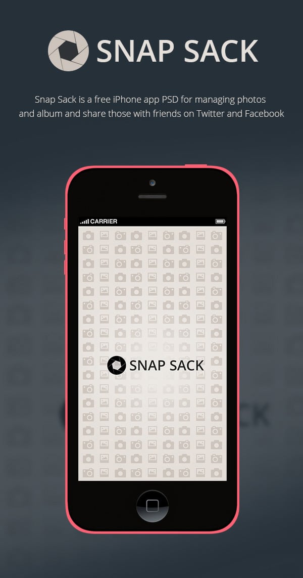 Snap Sack – iPhone Photo Album App Free PSD