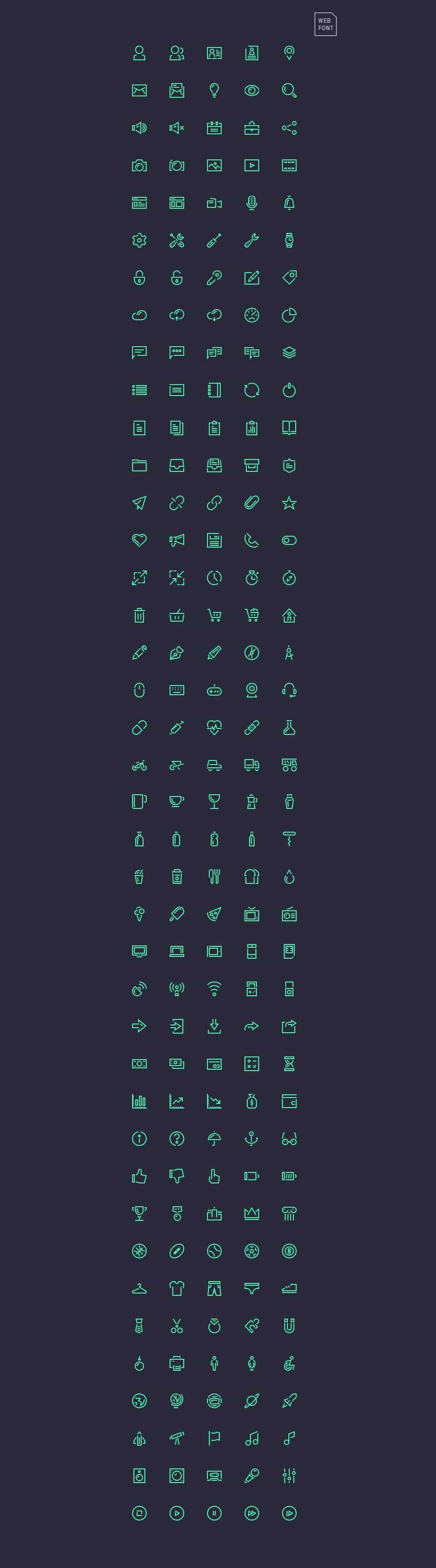 Stroke Gap Icons – Webfont