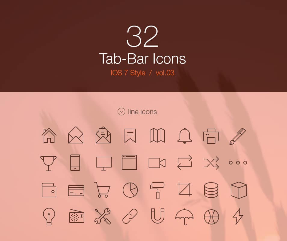 Tab Bar Icons iOS 7 Vol3