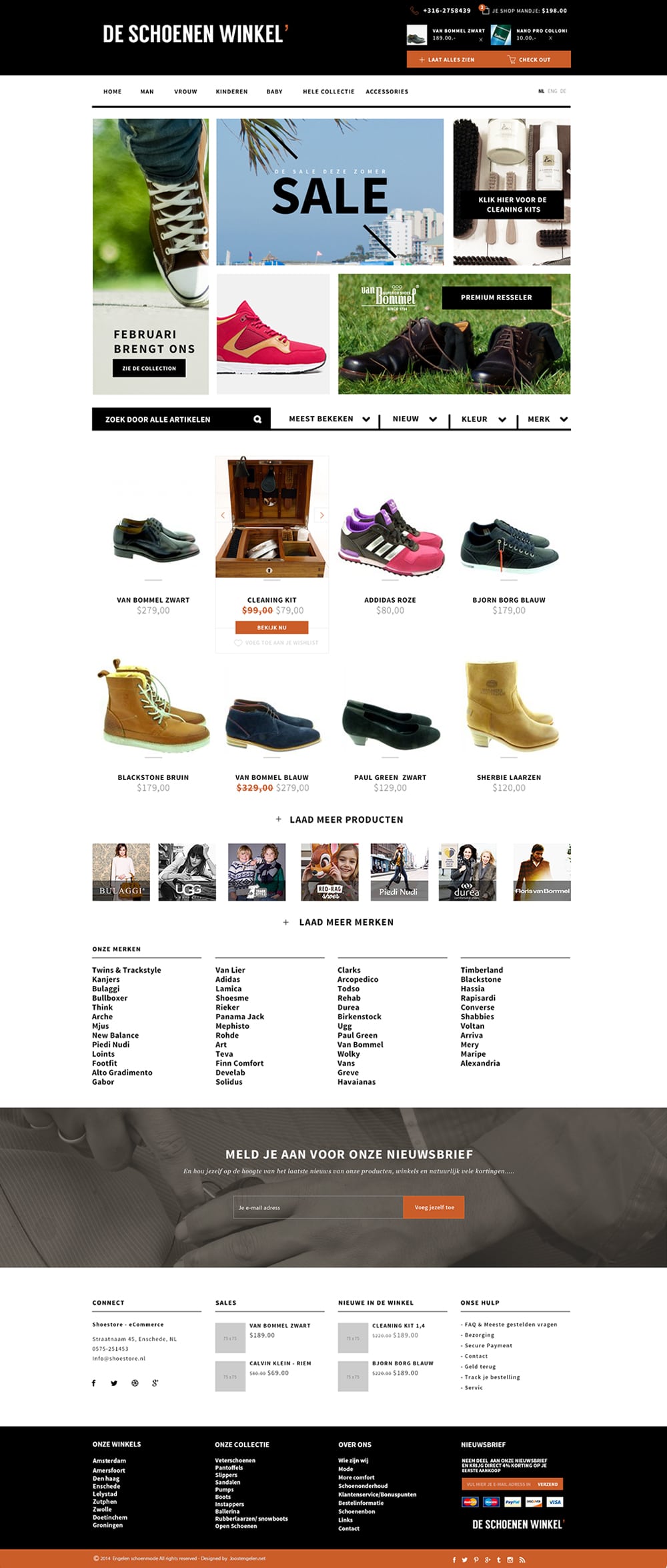 The Shoe Store - Free Website Template PSD