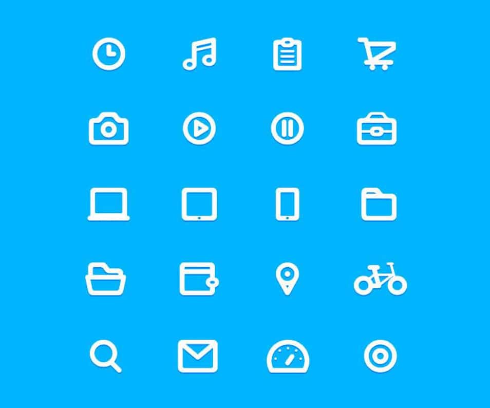 The TWENTY Icon Set for Web Designers