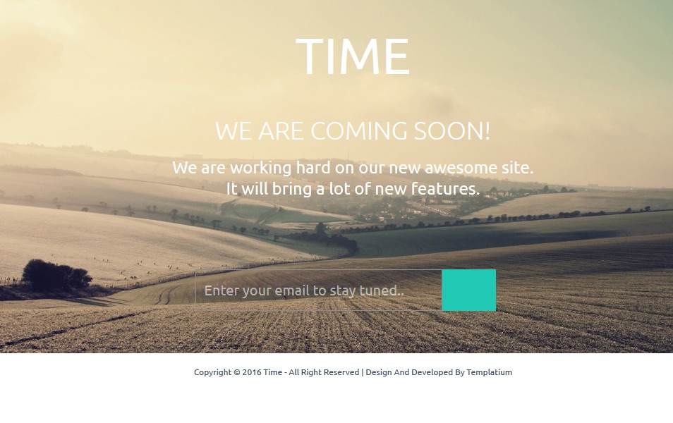 Time Coming Soon Responsive Blogger Template