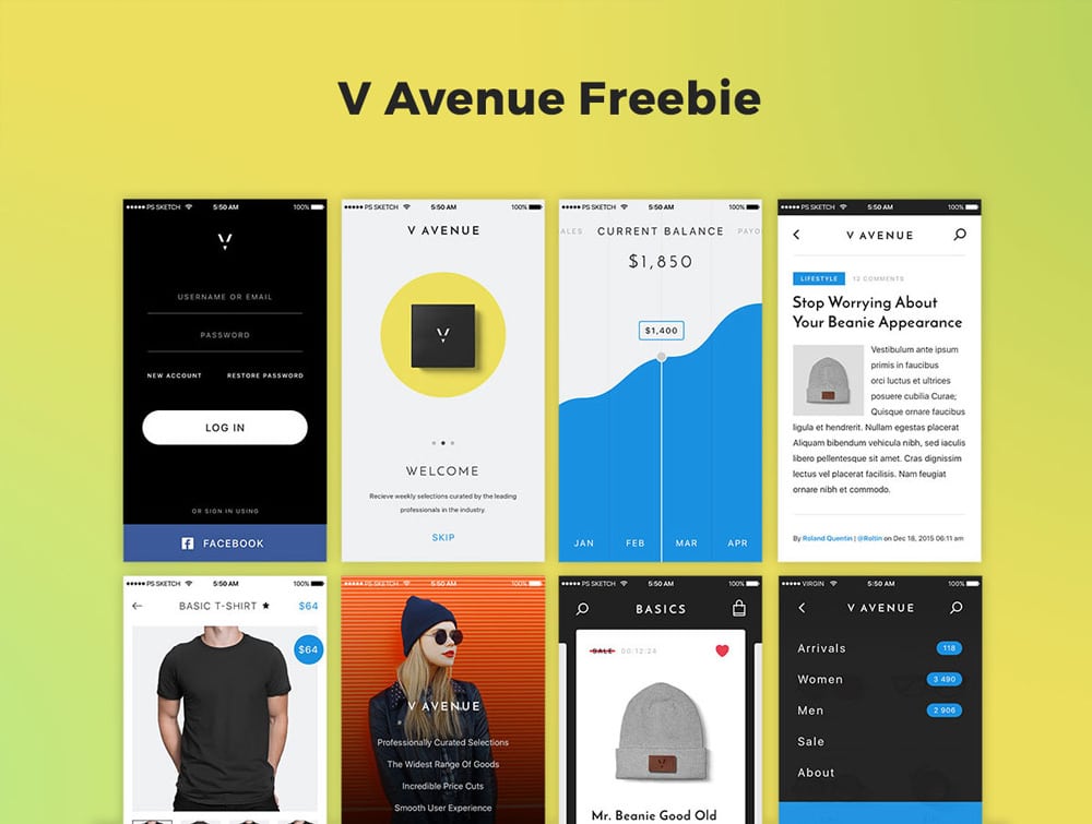 V Avenue UI Kit