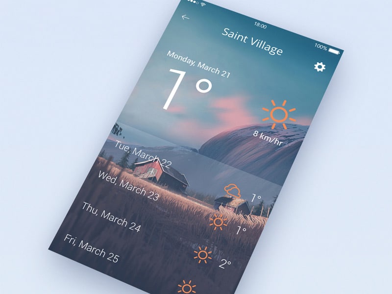 Weather App PSD