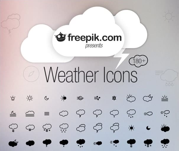 Weather icons vector pack