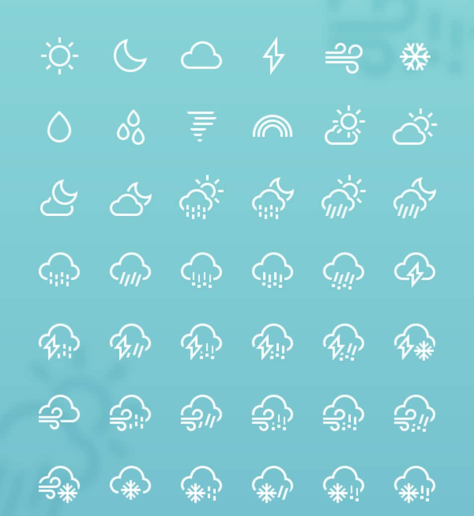 Weather icons