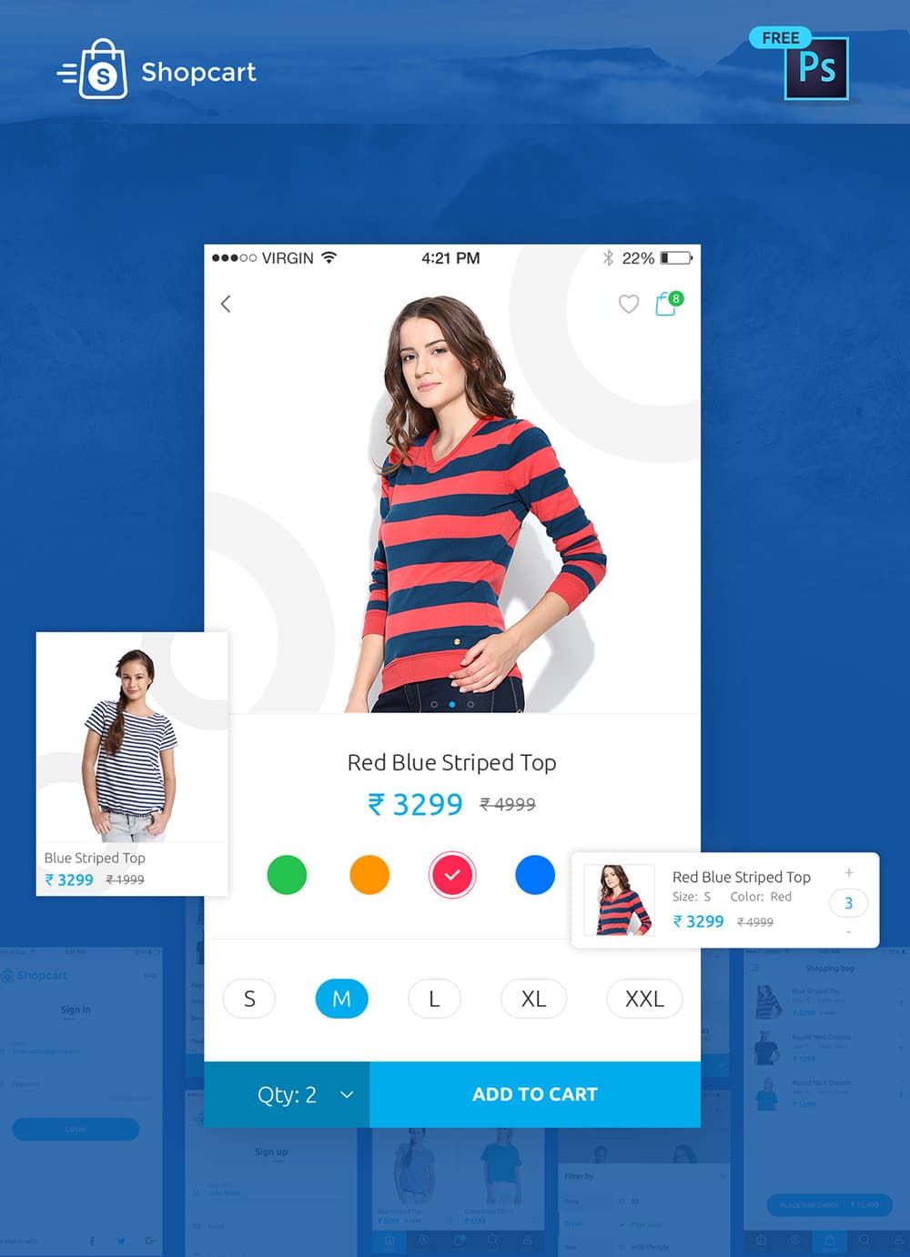 eCommerce Mobile App UI PSD