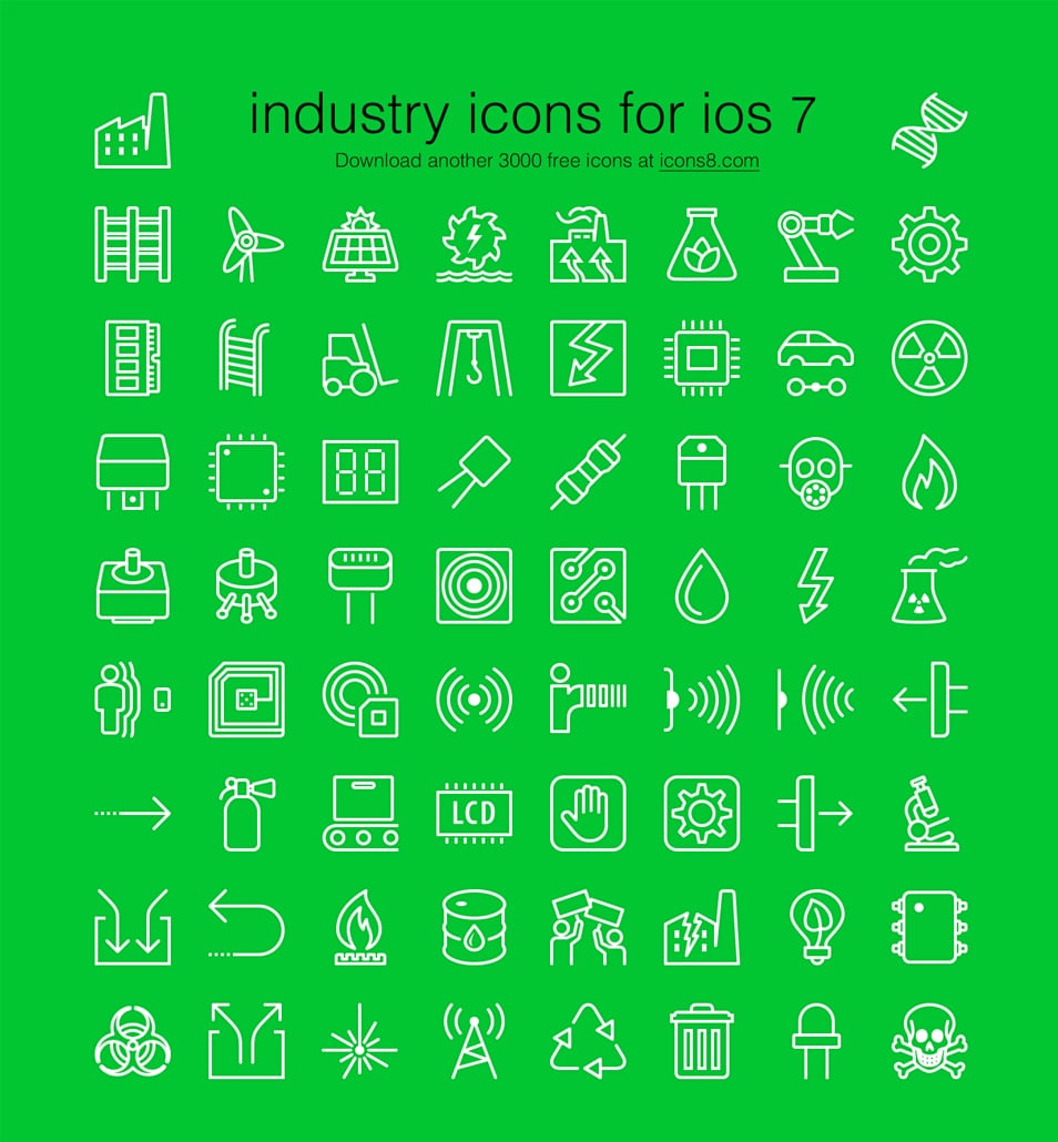 iOS7-Style Industrial Icons