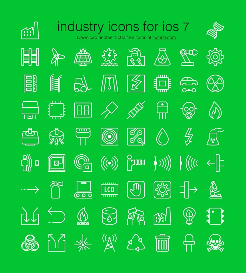 iOS7-Style Industrial Icons