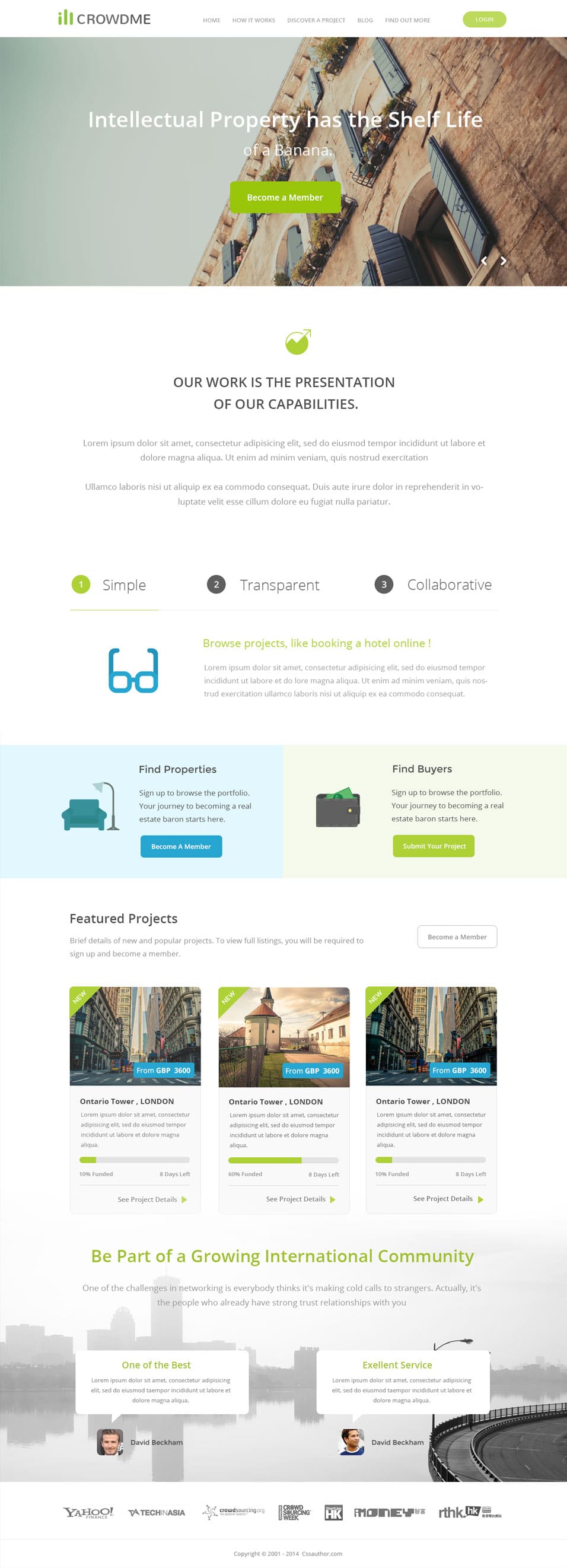 icrowdme PSD Website Template