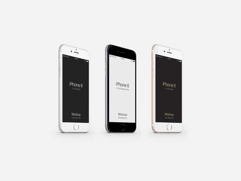 3-4 iPhone 6 Psd Vector Mockup