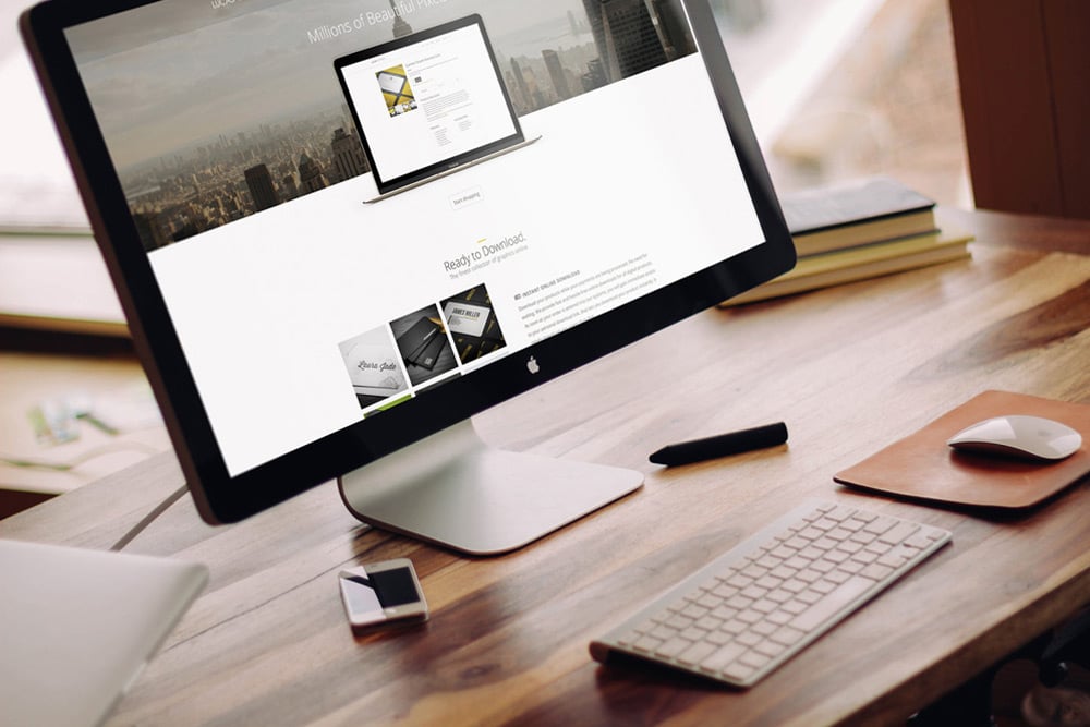 Apple iMac Mock-Up PSD