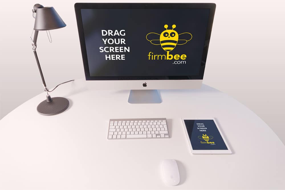Designer workplace Mockup