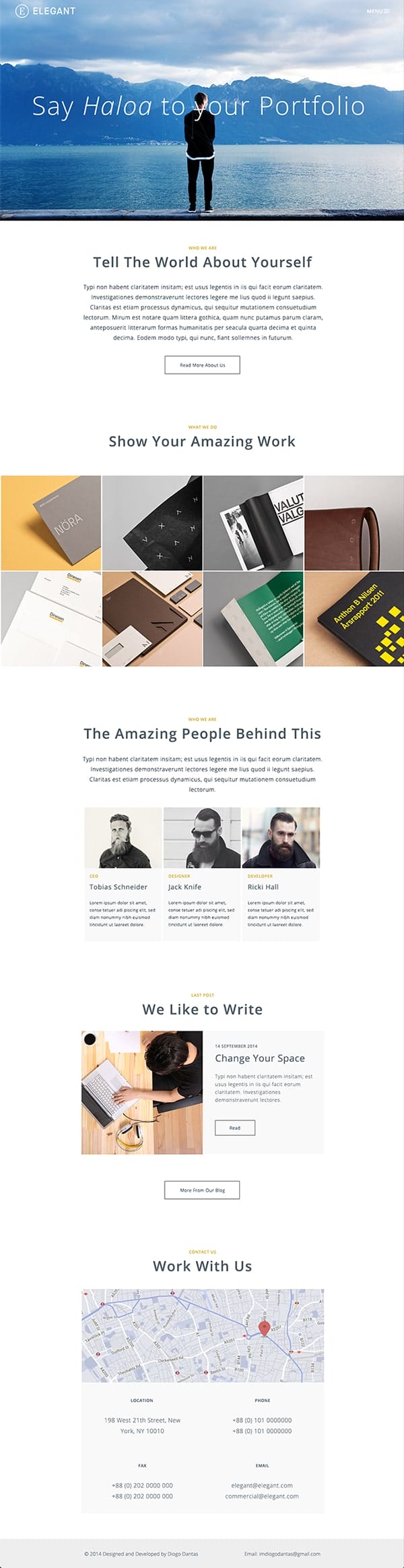 Elegant – Free HTML / PSD Template