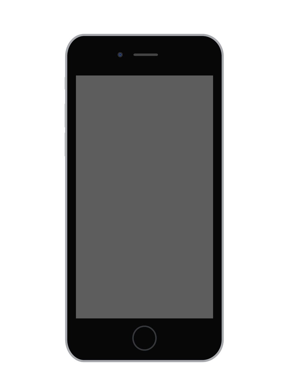 Flat iPhone 6 vector + iPhone sketch Mockup