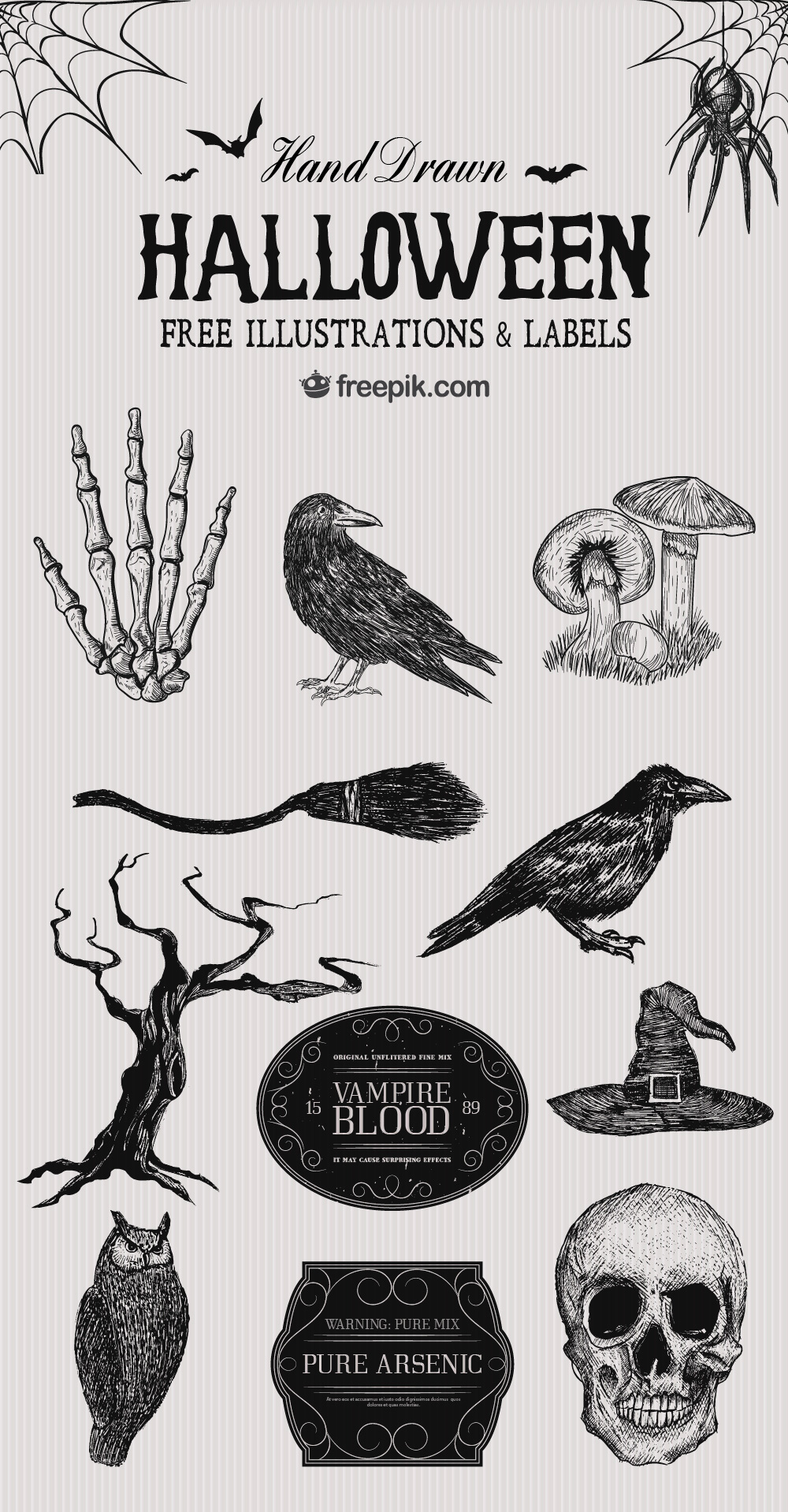 Free Halloween Illustrations & Labels