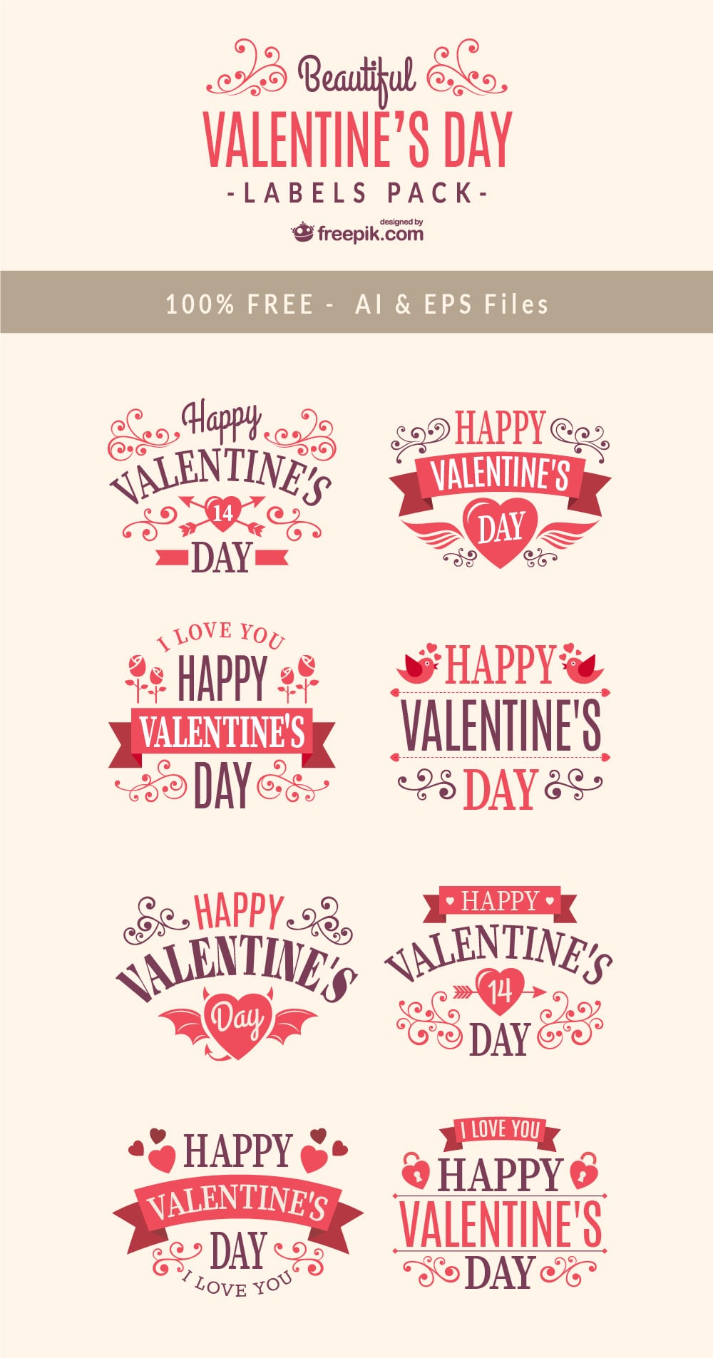 Free Valentines Day Label Designs