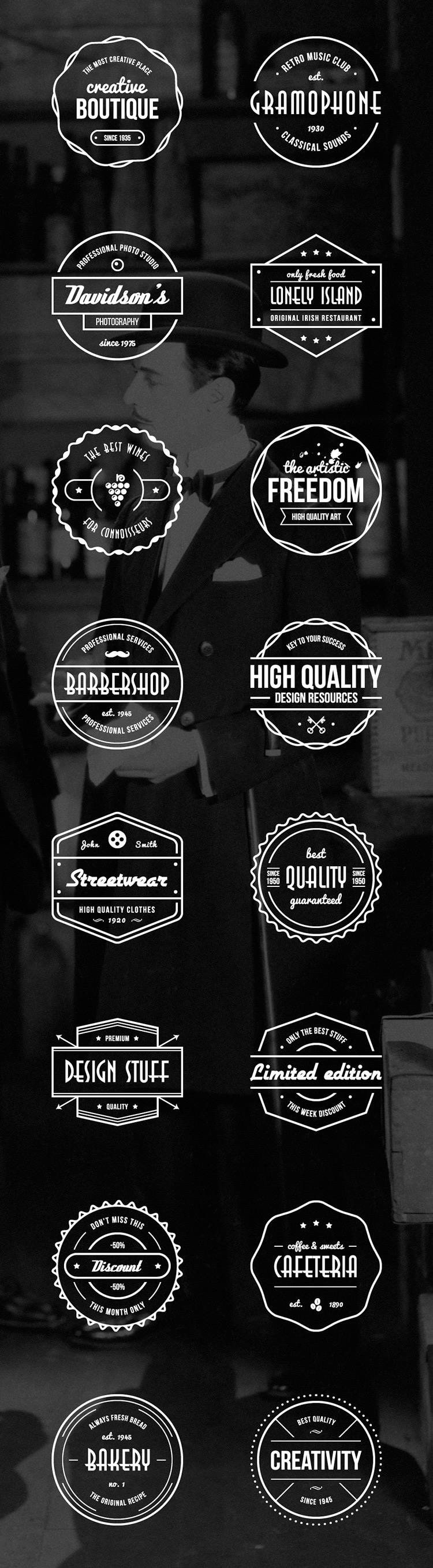 Free Vintage Badges Vector