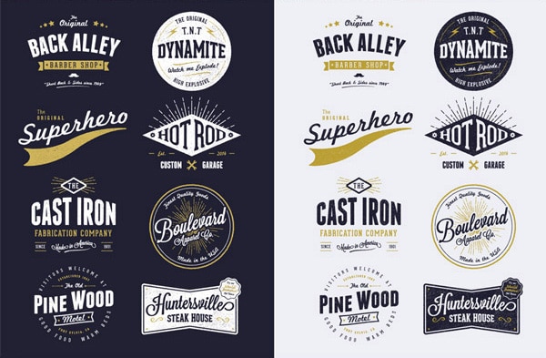 Free Vintage Style Logo Designs Vector