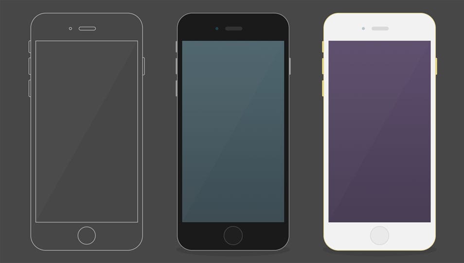 Free iPhone6 flat mockup