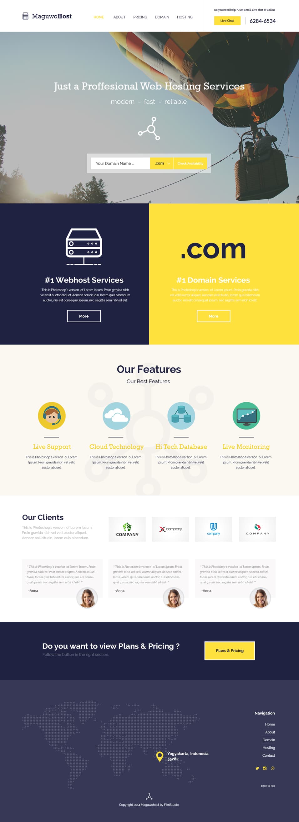 Maguwohost Free Hosting Template