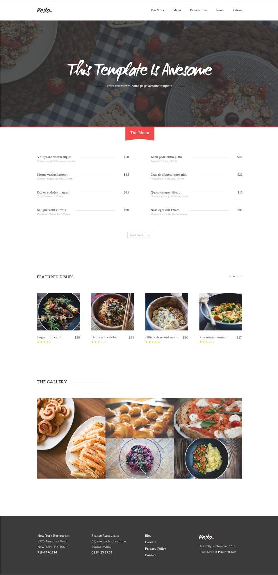 Resto Free Beautiful Restaurant PSD