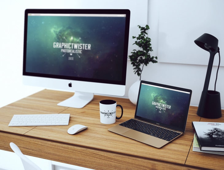 Simple Workspace Mockup PSD