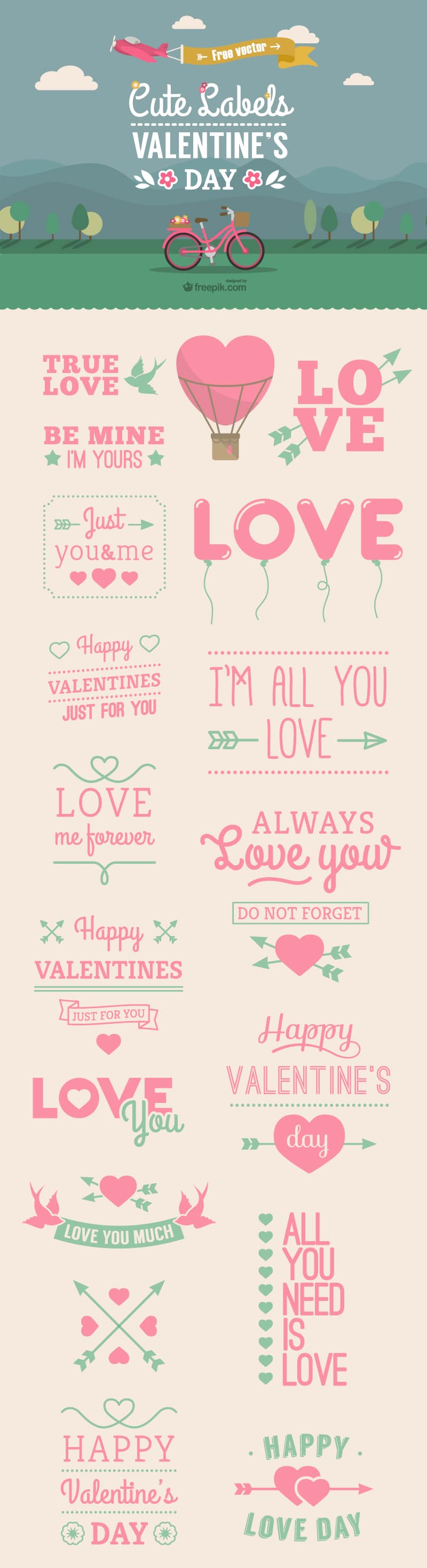 Valentine’s Day Vectors Labels