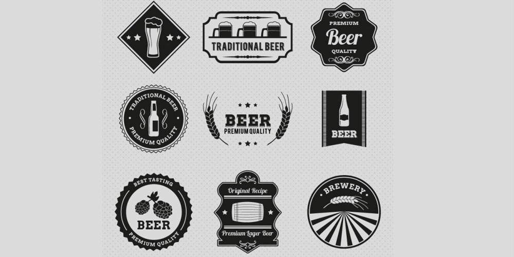 Vintage beer badges