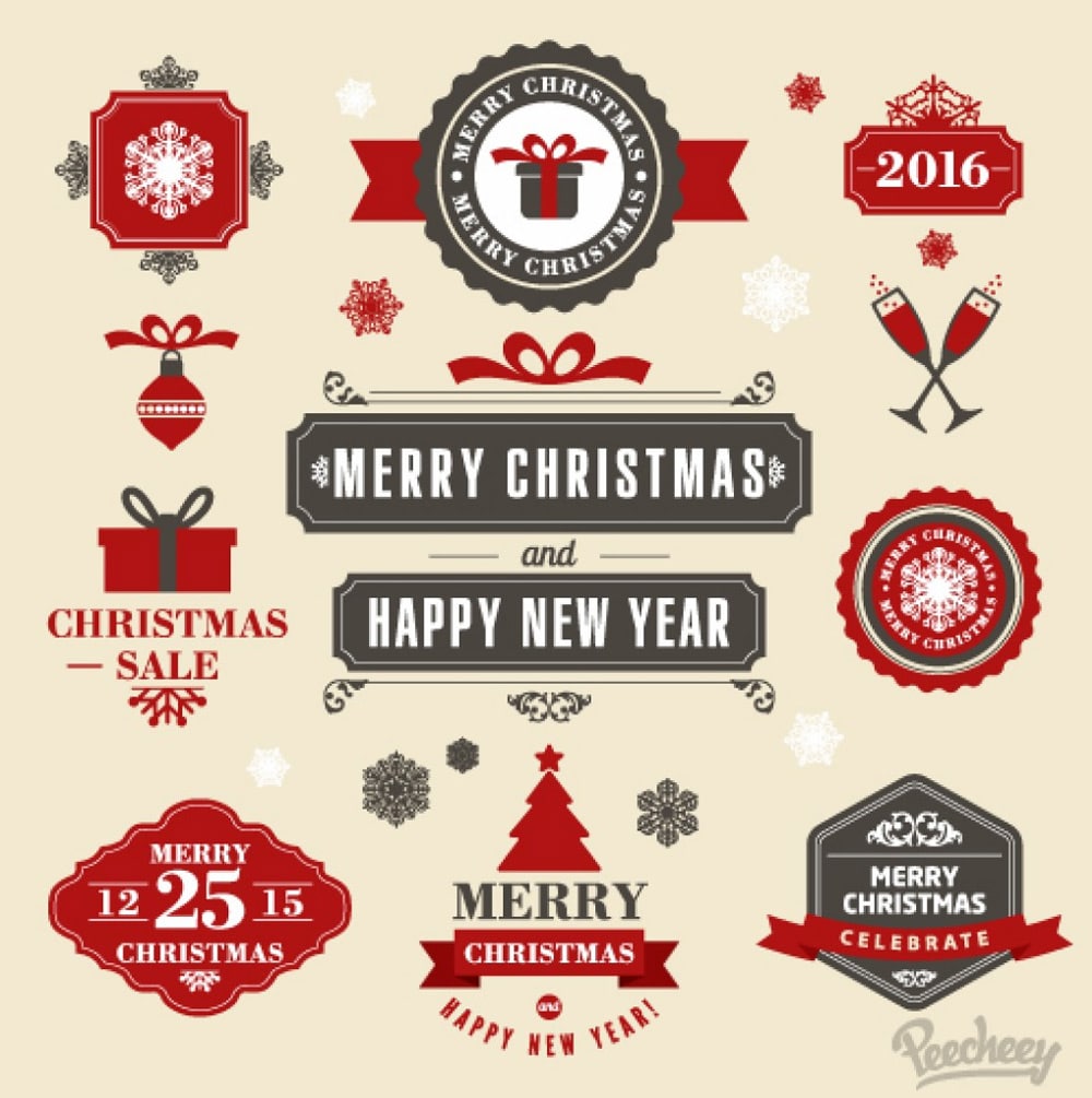 Vintage Christmas sticker