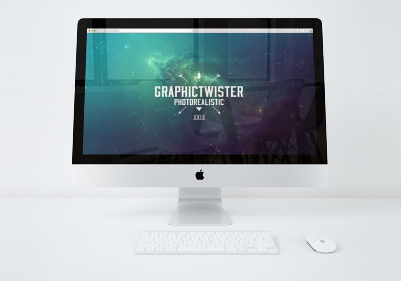 Workspace iMac Mockup PSD
