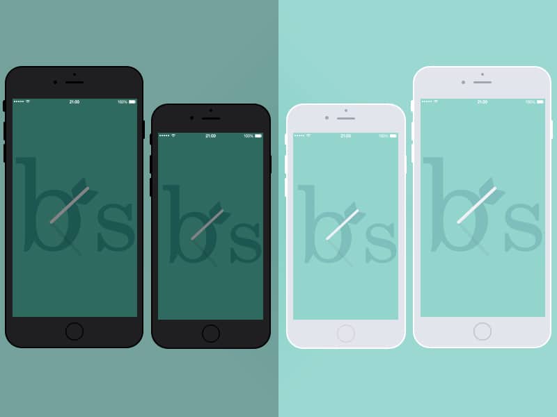 iPhone 6 Black & White Mock Up